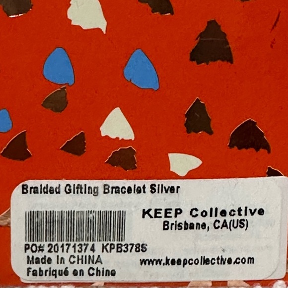 Stella and dot braided silver bracelet with lips charm, in original packaging. - Picture 8 of 8